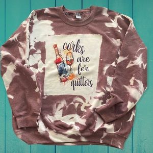 Bleached dye fall sweatshirt